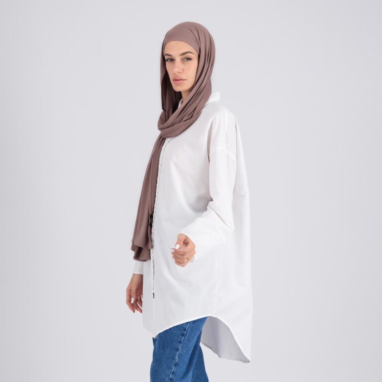 Dark nude cotton (with underscarf)